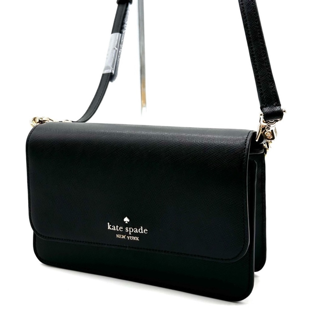 Kate Spade Small Madison Flap Crossbody Bag Black (NWT) - Picture 5 of 10